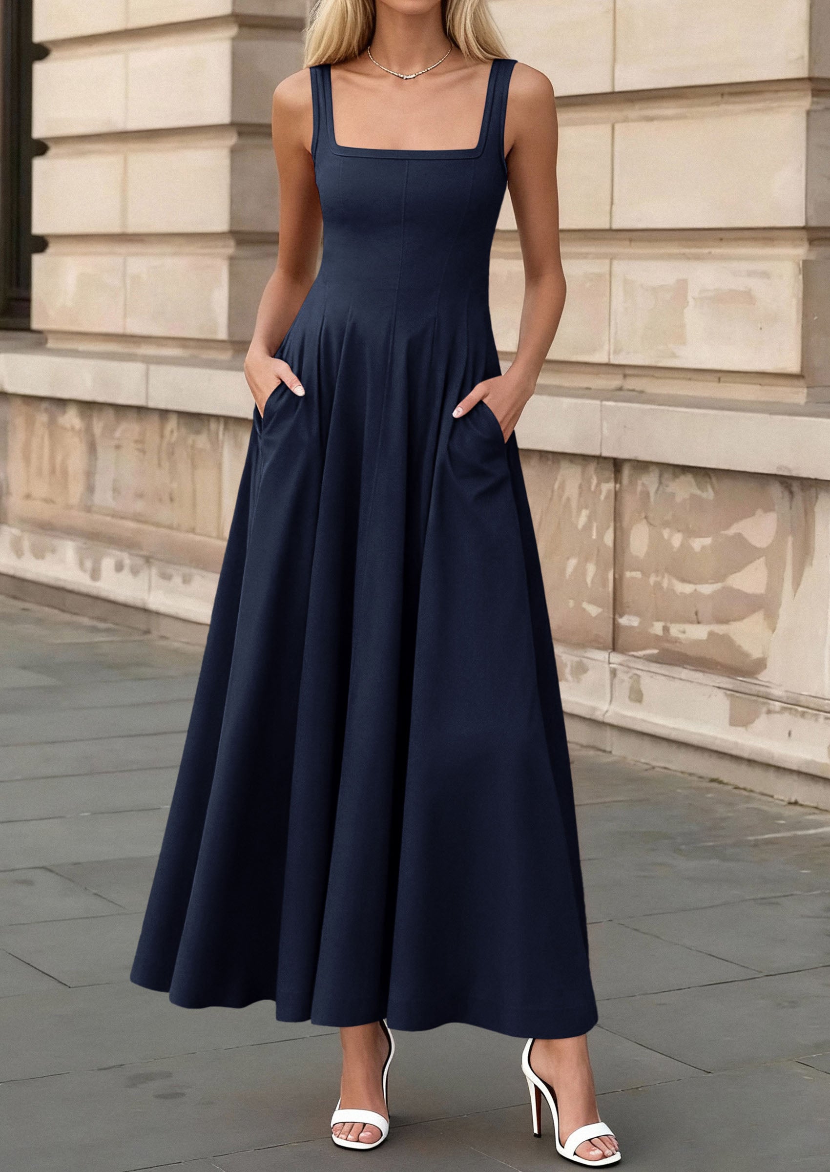 PRETTYGARDEN Cocktail Dresses for Women Formal 2026 Summer Sleeveless A Line Long Flowy Spring Wedding Guest Party Midi Dress PRETTYGARDEN