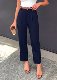 PRETTYGARDEN Womens Dress Pants Summer 2026 Work Clothes Tapered High Waisted Trousers Slacks Pockets Business Casual Outfits