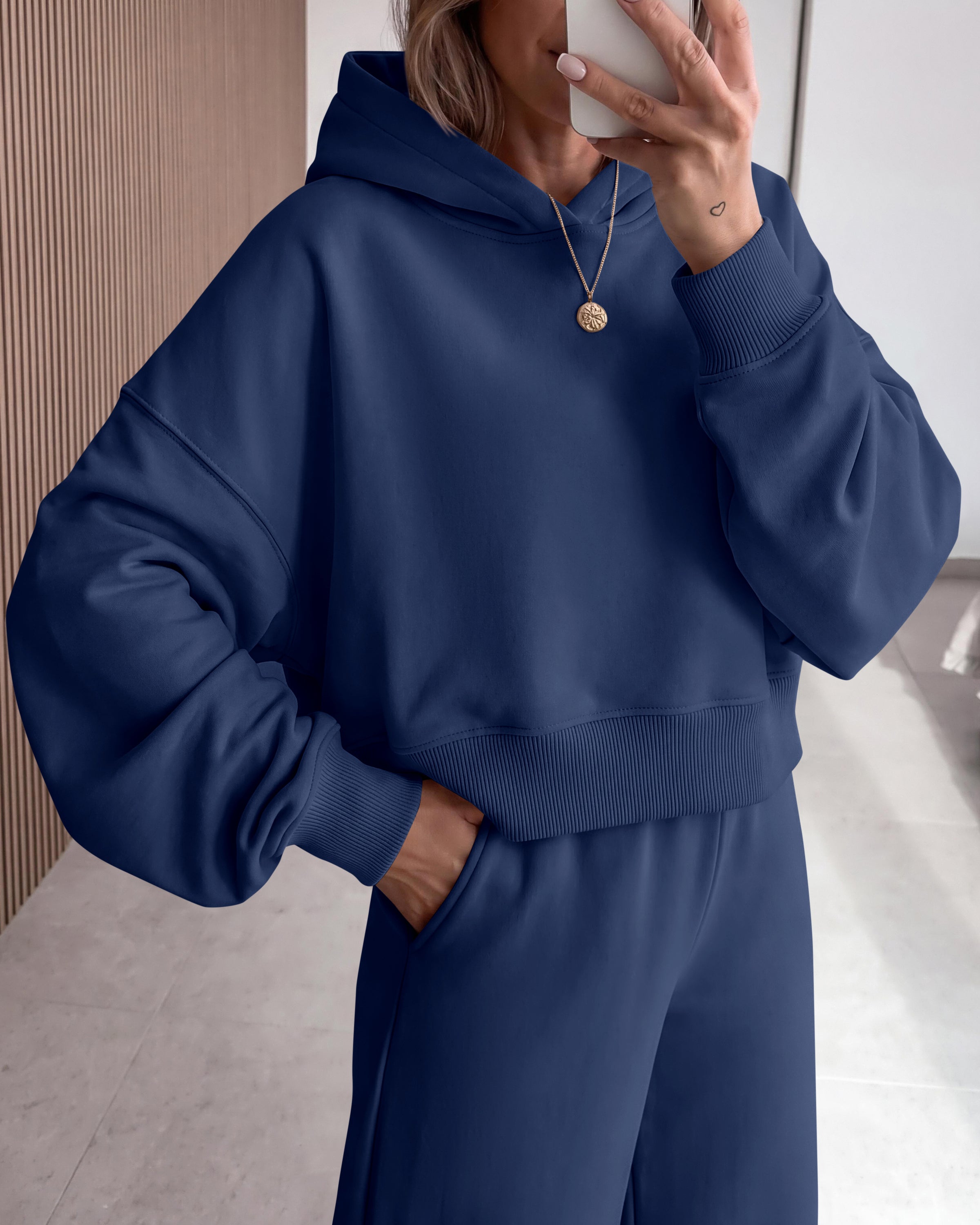 PRETTYGARDEN Women 2 Piece Lounge Sets Long Sleeve Hoodies Wide Leg Sweatpants Sweatsuits Workout Set Fall Outfits 2026