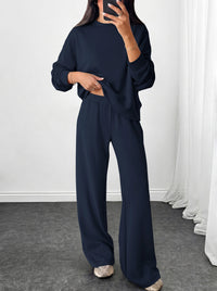 PRETTYGARDEN Womens 2 Piece Outfits Fall Sweatsuits Matching Lounge Sets  | Crewneck Long Sleeve Sweatshirt, Wide Leg Pants Sets with Pockets & Drawstring, Casual Tracksuit, Travel Airport Outfits 2026