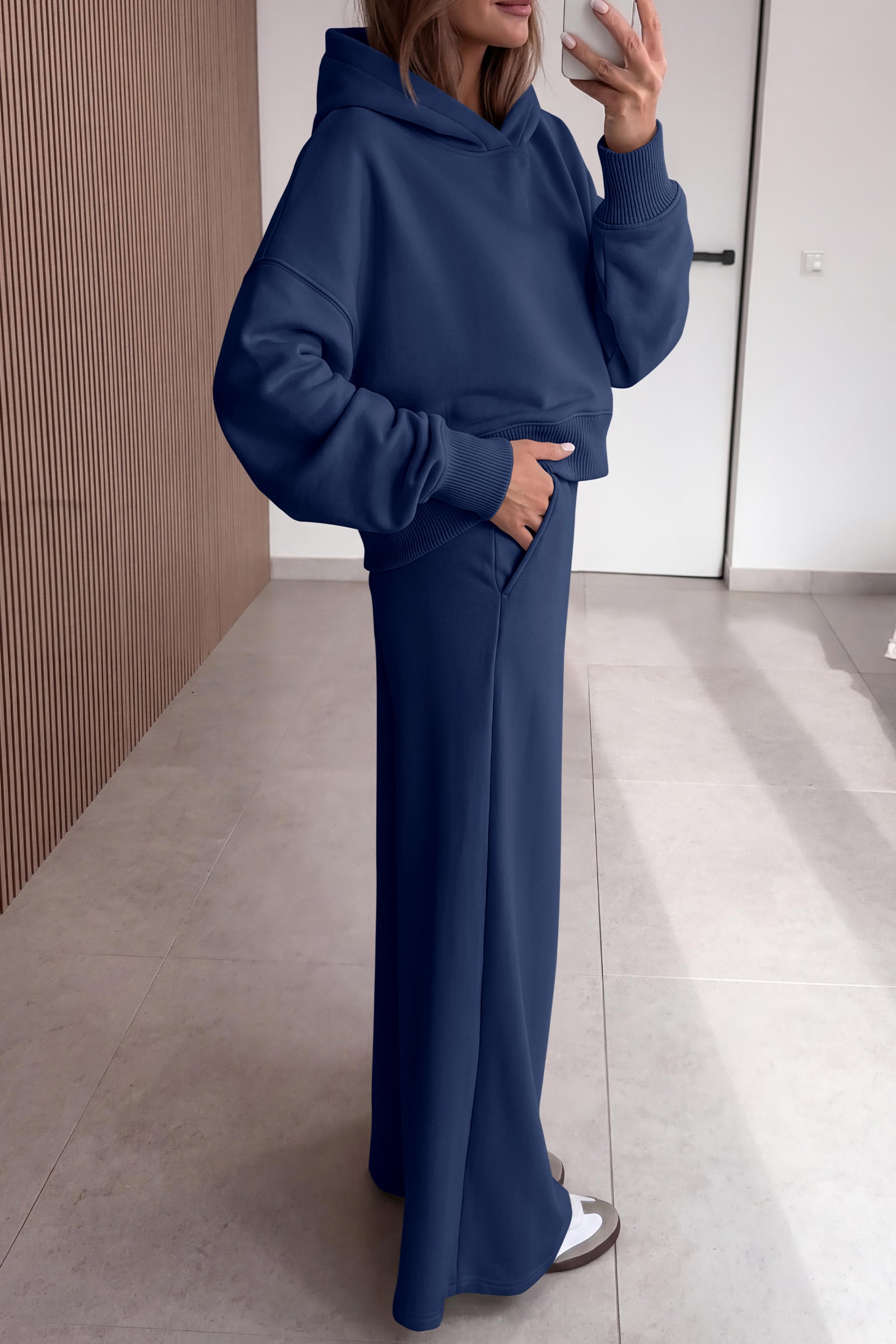 PRETTYGARDEN Women 2 Piece Lounge Sets Long Sleeve Hoodies Wide Leg Sweatpants Sweatsuits Workout Set Fall Outfits 2026