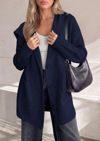 PRETTYGARDEN Women's Long Cardigans Hooded Chunky Sweaters  | Cozy Knit Jacket, Button up, Loose Fit, Pockets, Fall Coats, Trendy Casual, Going Out, Holiday Outfits, Winter Clothing