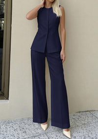 PRETTYGARDEN Women's 2 Piece Sets Summer 2026 Work Clothes Sleeveless Blazer Vest Pants Suits Spring Business Casual Outfits PRETTYGARDEN