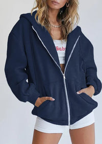 PRETTYGARDEN Women's Zip Up Y2K Hoodies Casual Long Sleeve Sweatshirts Fall Spring Track Jackets with Pockets