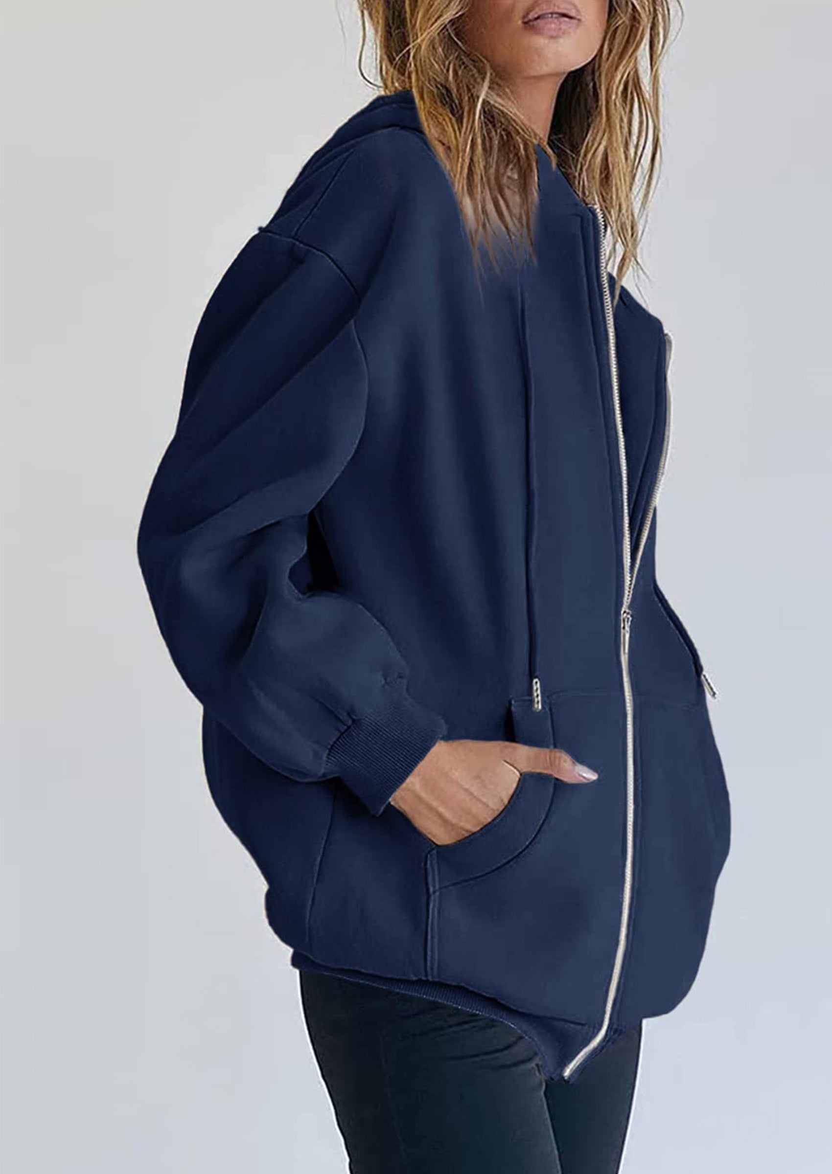 PRETTYGARDEN Women's Zip Up Y2K Hoodies Casual Long Sleeve Sweatshirts Fall Spring Track Jackets with Pockets