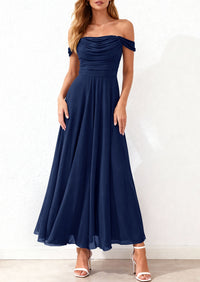PRETTYGARDEN Womens Off Shoulder Maxi Summer Dresses 2026 Elegant Mesh Aline Swing Ruched Flowy Cocktail Wedding Guest Dress PRETTYGARDEN