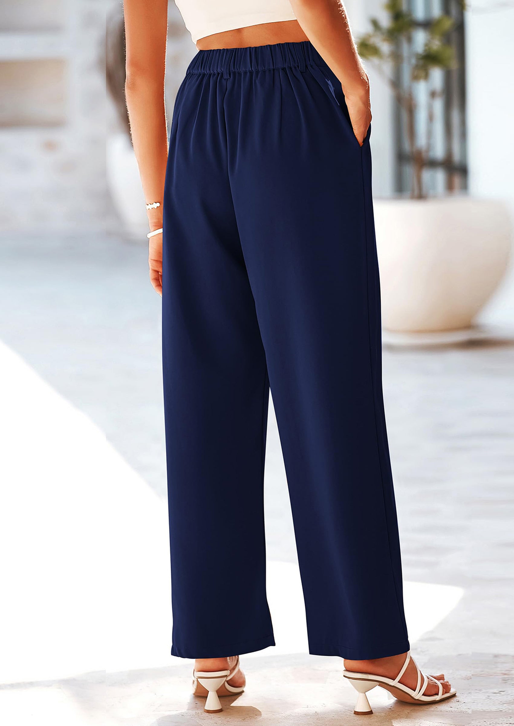 PRETTYGARDEN Wide Leg Pants for Women Trendy Fall High Waisted Business Casual Outfits Work Pant Trousers