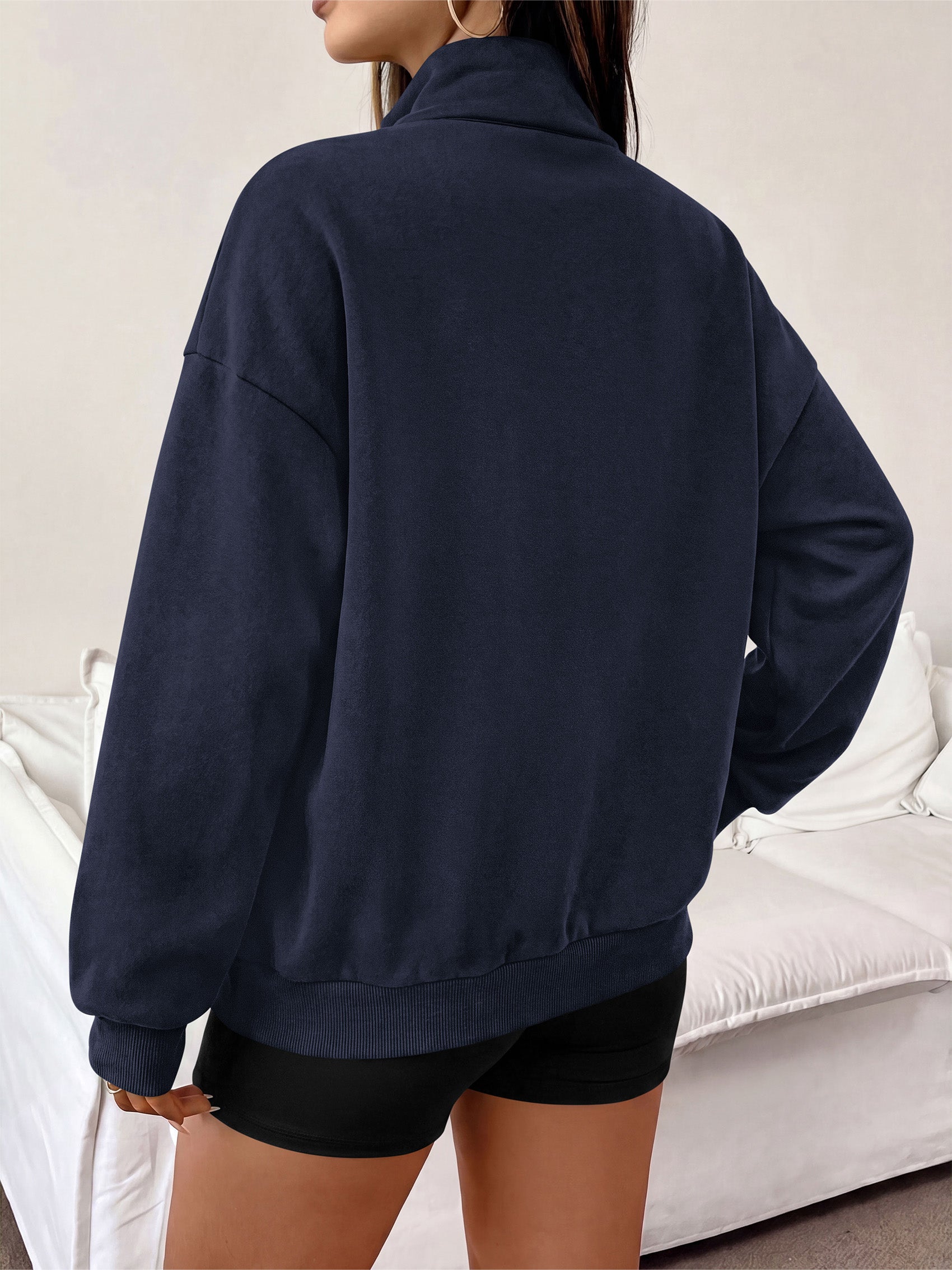 PRETTYGARDEN Women's Quarter Zip Fleece Pullover Sweatshirts | Oversized Half Zip Sweatshirt with Collar, Fleece Jacket, Trendy Long Sleeve Pullover Tops, Y2k Fashion Fall Outfits 2026