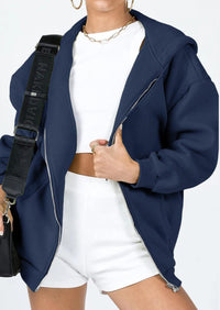 PRETTYGARDEN Women's Zip Up Y2K Hoodies Casual Long Sleeve Sweatshirts Fall Spring Track Jackets with Pockets