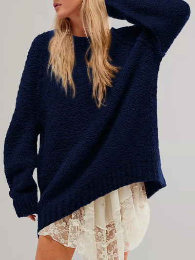 PRETTYGARDEN Womens Oversized Fuzzy Fall Sweaters 2026 Casual Pullover Tops Crew Neck Cozy Ribbed Knit Sweater, Slouchy Loose Fit Raglan Long Sleeve Tops, Chunky Soft Cute Clothes, Fashion Winter Wear