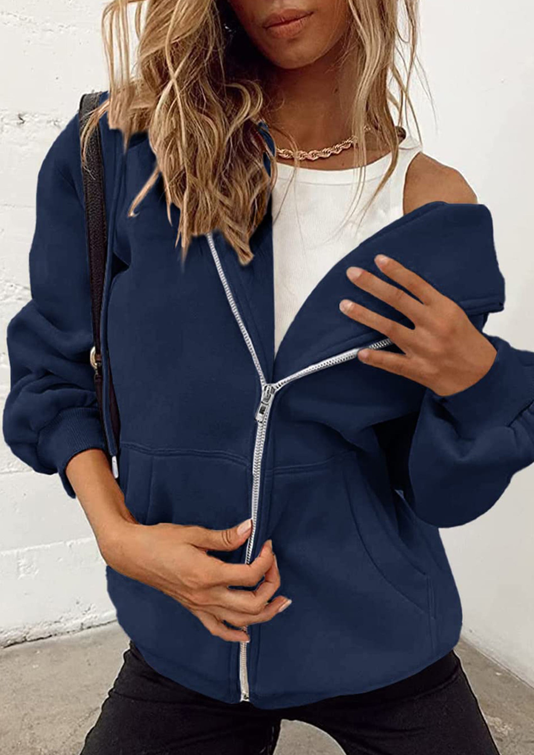 PRETTYGARDEN Women's Zip Up Y2K Hoodies Casual Long Sleeve Sweatshirts Fall Spring Track Jackets with Pockets