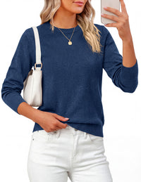 PRETTYGARDEN Womens Fall Basic Long Sleeve Sweater | Soft Knit Fabric, Classic Crew Neck Sweaters, Loose Fit Sweater, Casual Going Out Outfits, 2026 Winter Trendy Clothes