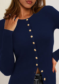 PRETTYGARDEN Womens Fall Cardigan Sweaters Lightweight Long Sleeve Button up Ribbed Knit Tops Winter Fashion Clothes