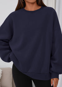 PRETTYGARDEN Sweatshirts for Women Oversized Crewneck Fleece Pullover Long Sleeve Tops Comfy Fall Winter Fashion Outfits