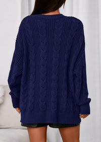 PRETTYGARDEN Women's Cable Knit Sweaters Fall Oversized Chunky Open Front Long Sleeve Cardigan Winter Coats