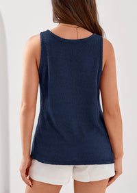 PRETTYGARDEN Women Summer Tank Tops Basic Sleeveless V Neck Light Sweater Vest Knit Crop Top Beach Vacation Clothes PRETTYGARDEN