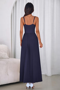 PRETTYGARDEN Womens Spaghetti Strap Maxi Dresses Sleeveless Summer Dress Long Casual Knit Flowy Beach Sundresses with Pockets PRETTYGARDEN