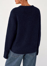 PRETTYGARDEN Womens Sweaters Fall Fashion Casual Crewneck Pullover Button Long Sleeve Cute Knit Tops Winter Clothes