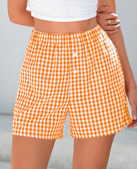 Womens Boxer Shorts 2025 Summer Casual Lounge Sleep Gingham Pajama Y2K Plaid Short Pants with Pockets