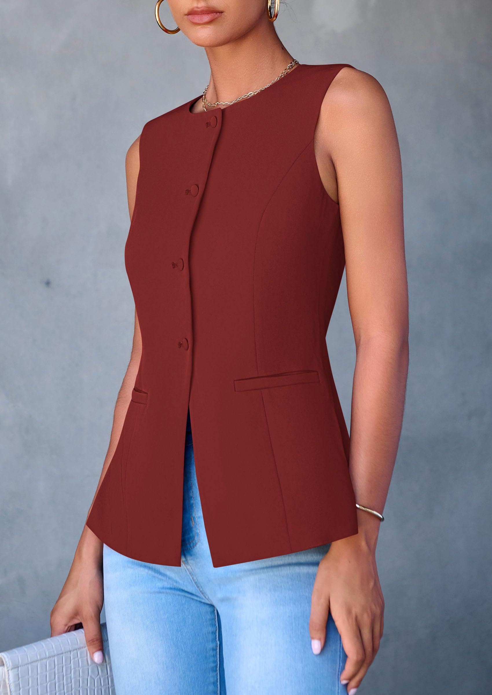 PRETTYGARDEN Women's Suit Vest Tops Summer Dressy Casual Business Butt PRETTYGARDEN Women's Suit Vest Tops Summer Dressy Casual Business Butt