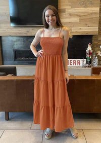 PRETTYGARDEN Women's Summer Maxi Dress Casual Boho Sleeveless Spaghetti Strap Smocked Tiered Long Beach Sundresses PRETTYGARDEN