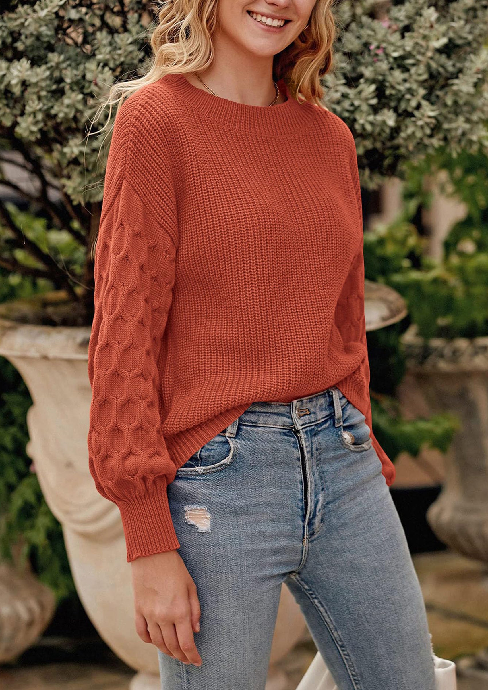 PRETTYGARDEN Women's Fall Pullover Sweater Casual Long Sleeve Loose Chunky Knit Tops Blouse Winter Fashion Clothing