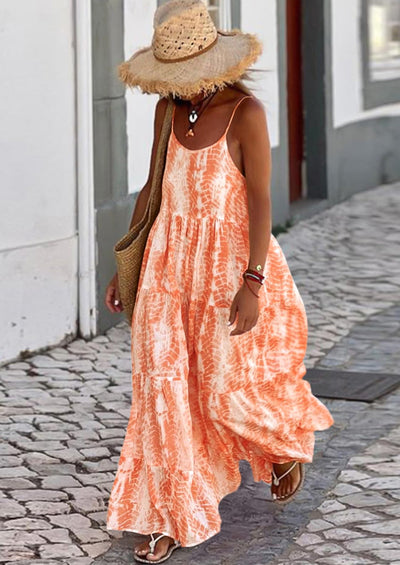 PRETTYGARDEN Women Summer Dresses Spaghetti Strap Scoop Neck Floral Maxi Dress Flowy Boho Long Sundress with Pockets