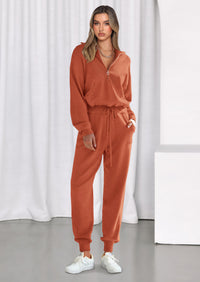 PRETTYGARDEN Women's 2 Piece Sweater Set Pullover Zip Up Sweatshirt Jogger Sweatpants Tracksuit Casual Outfit