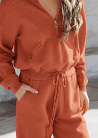 PRETTYGARDEN Women's 2 Piece Sweater Set Pullover Zip Up Sweatshirt Jogger Sweatpants Tracksuit Casual Outfit