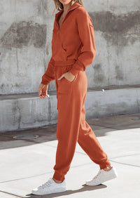 PRETTYGARDEN Women's 2 Piece Sweater Set Pullover Zip Up Sweatshirt Jogger Sweatpants Tracksuit Casual Outfit