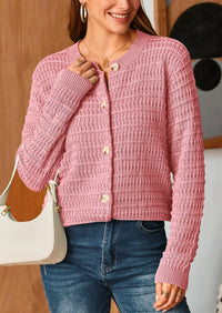 PRETTYGARDEN Women's Knit Cardigan Sweaters Casual Long Sleeve Open Front Button Down Trendy Jackets Outerwear - PRETTYGARDEN