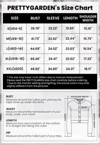 PRETTYGARDEN Women's Knit Cardigan Sweaters Casual Long Sleeve Open Front Button Down Trendy Jackets Outerwear - PRETTYGARDEN