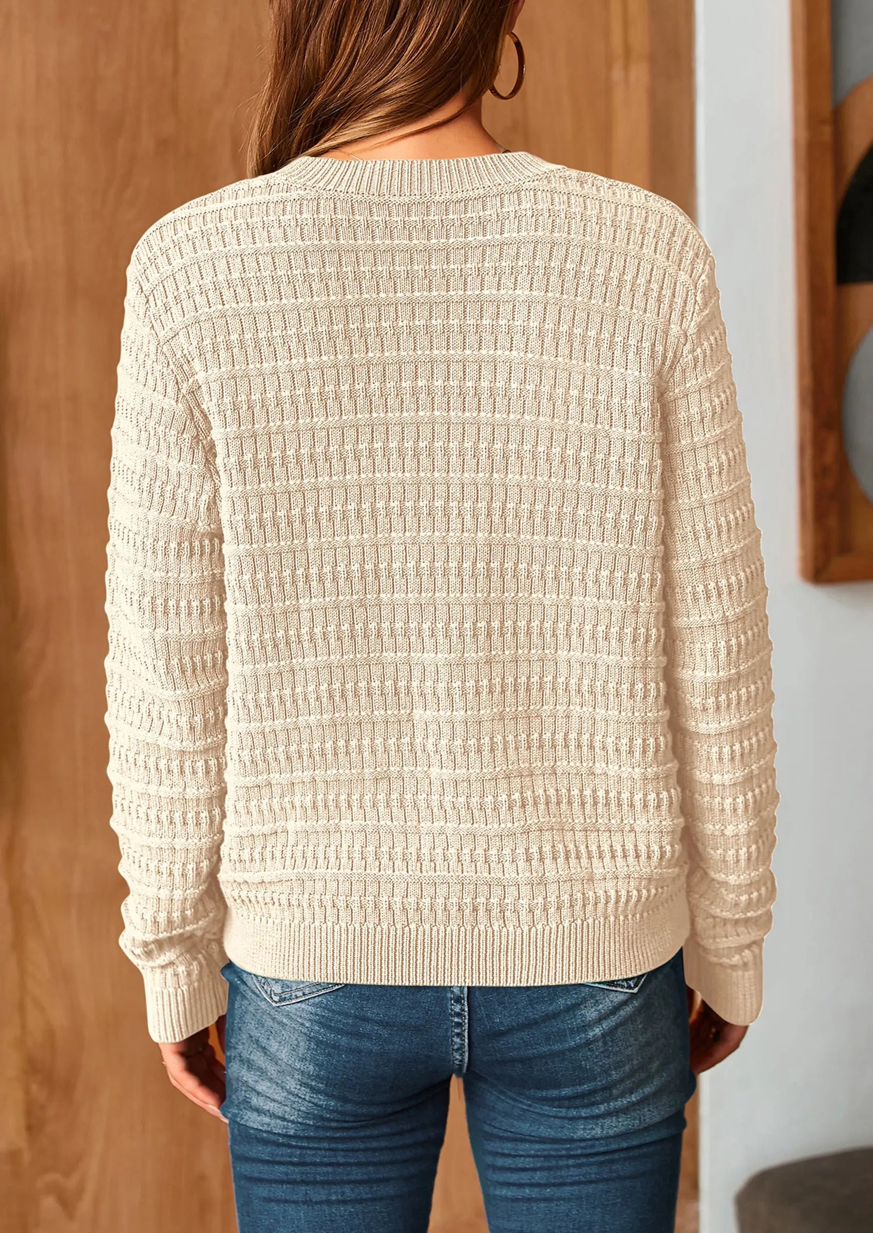 PRETTYGARDEN Women's Knit Cardigan Sweaters Casual Long Sleeve Open Front Button Down Trendy Jackets Outerwear - PRETTYGARDEN