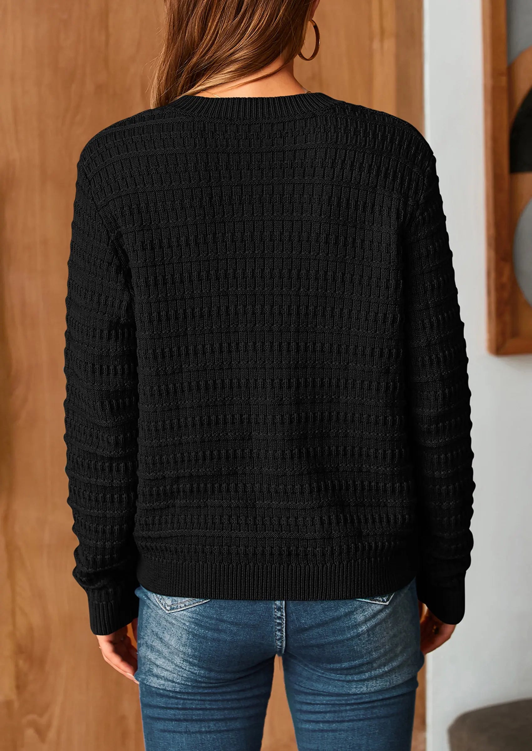 PRETTYGARDEN Women's Knit Cardigan Sweaters Casual Long Sleeve Open Front Button Down Trendy Jackets Outerwear - PRETTYGARDEN