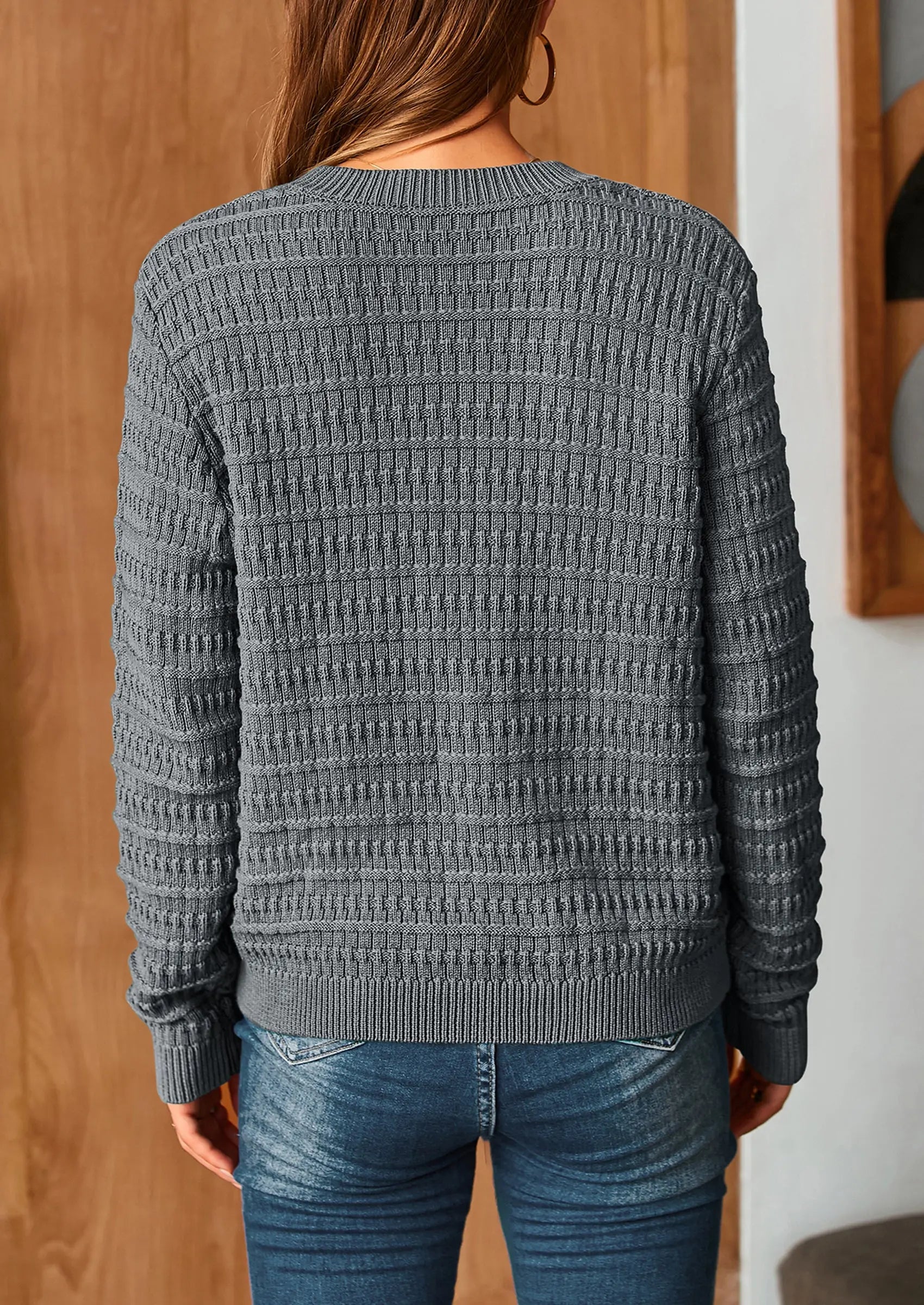 PRETTYGARDEN Women's Knit Cardigan Sweaters Casual Long Sleeve Open Front Button Down Trendy Jackets Outerwear - PRETTYGARDEN