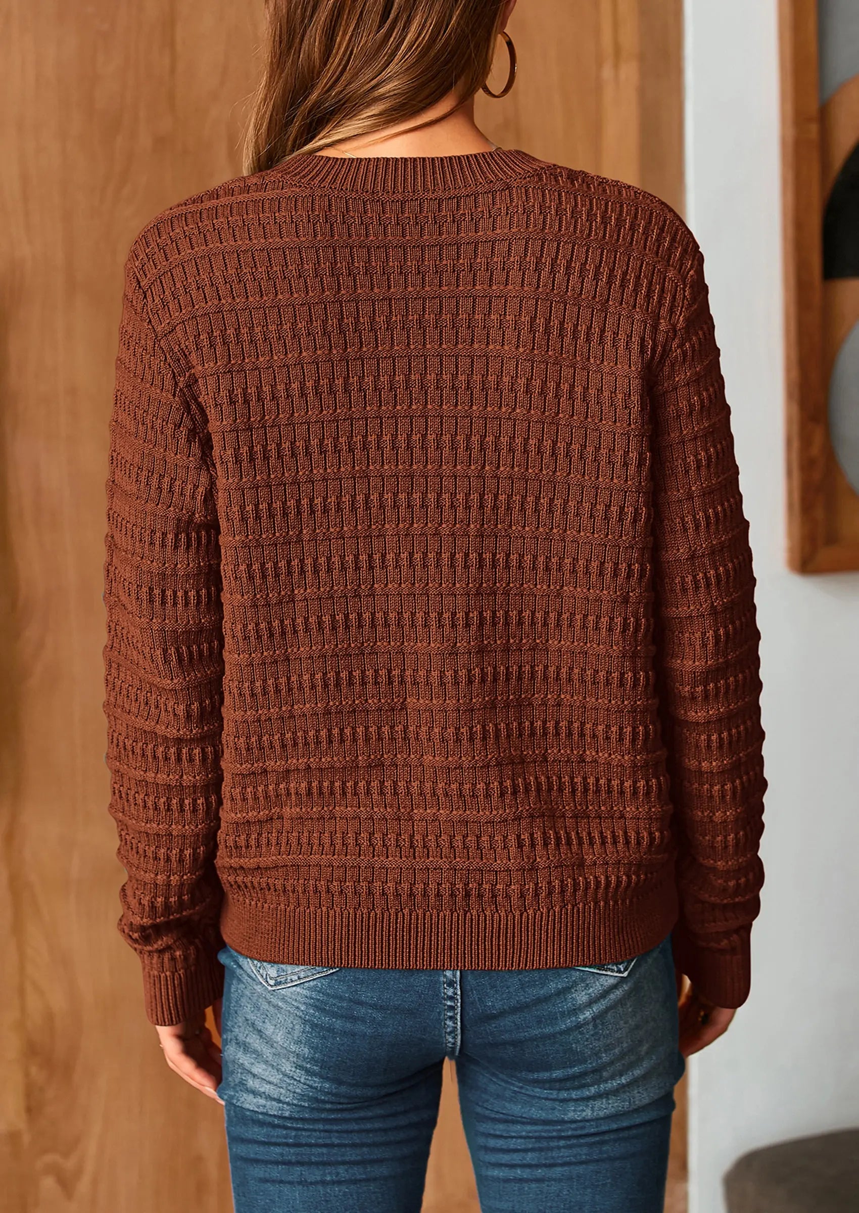 PRETTYGARDEN Women's Knit Cardigan Sweaters Casual Long Sleeve Open Front Button Down Trendy Jackets Outerwear - PRETTYGARDEN