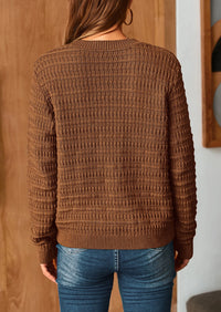 PRETTYGARDEN Women's Knit Cardigan Sweaters Casual Long Sleeve Open Front Button Down Trendy Jackets Outerwear - PRETTYGARDEN