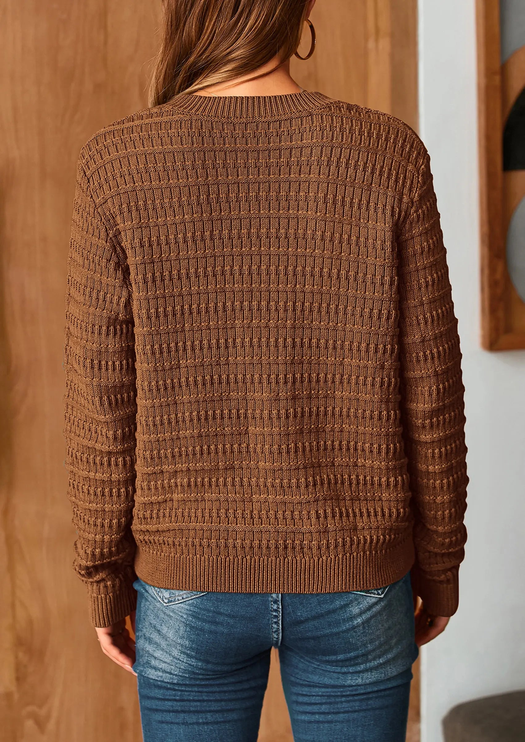 PRETTYGARDEN Women's Knit Cardigan Sweaters Casual Long Sleeve Open Front Button Down Trendy Jackets Outerwear - PRETTYGARDEN