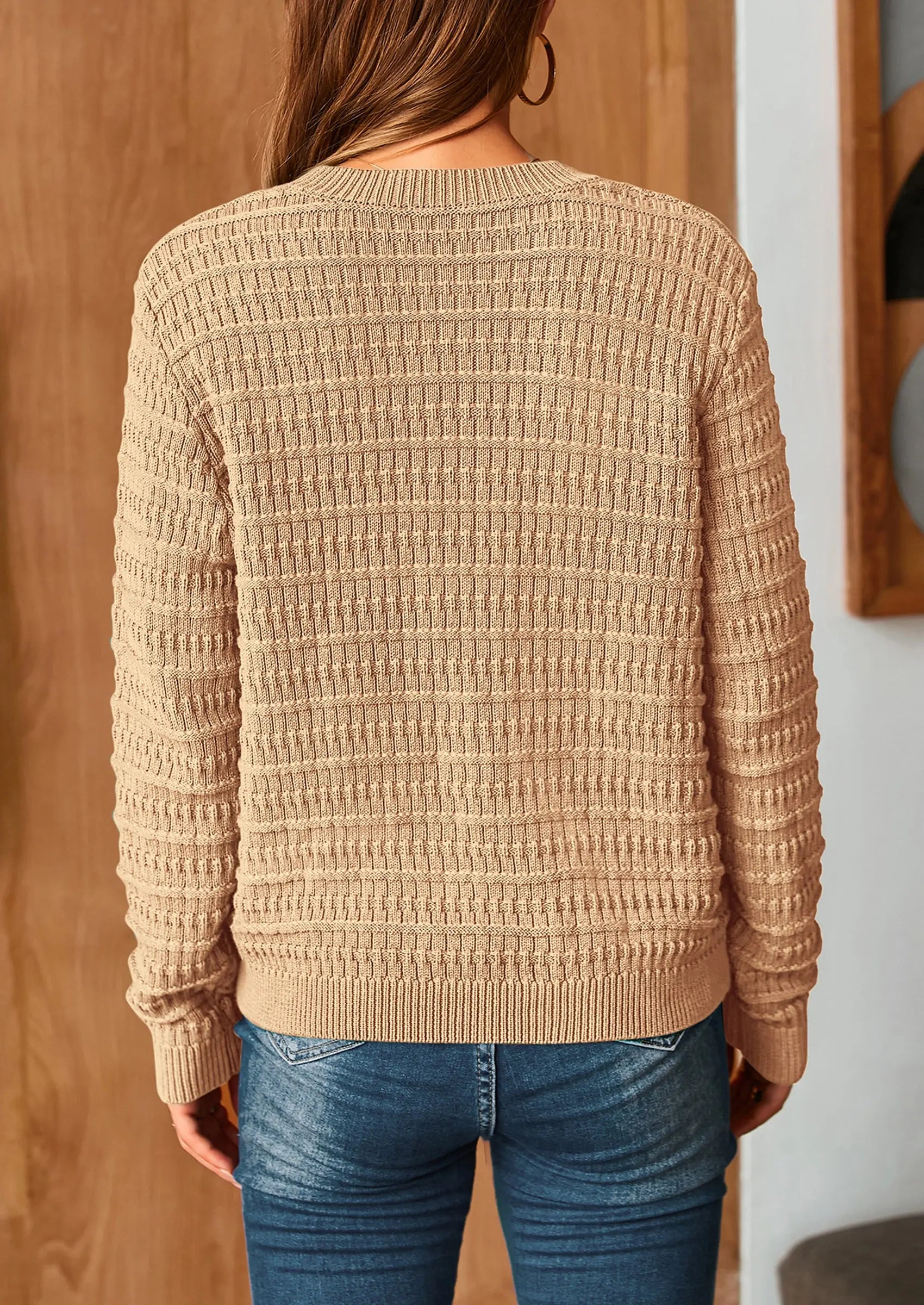 PRETTYGARDEN Women's Knit Cardigan Sweaters Casual Long Sleeve Open Front Button Down Trendy Jackets Outerwear - PRETTYGARDEN