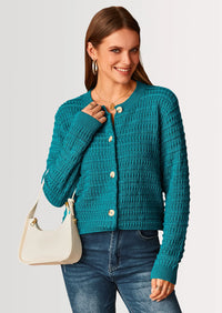 PRETTYGARDEN Women's Knit Cardigan Sweaters Casual Long Sleeve Open Front Button Down Trendy Jackets Outerwear - PRETTYGARDEN