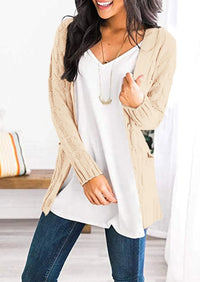 PRETTYGARDEN Women's Open Front Cardigan Sweaters Fall Fashion Button Down Cable Knit Chunky Winter Outerwear Coats PRETTYGARDEN