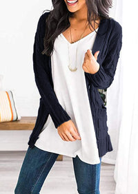 PRETTYGARDEN Women's Open Front Cardigan Sweaters Fall Fashion Button Down Cable Knit Chunky Winter Outerwear Coats PRETTYGARDEN