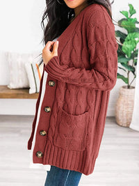 PRETTYGARDEN Women's Open Front Cardigan Sweaters Fall Fashion Button Down Cable Knit Chunky Winter Outerwear Coats PRETTYGARDEN