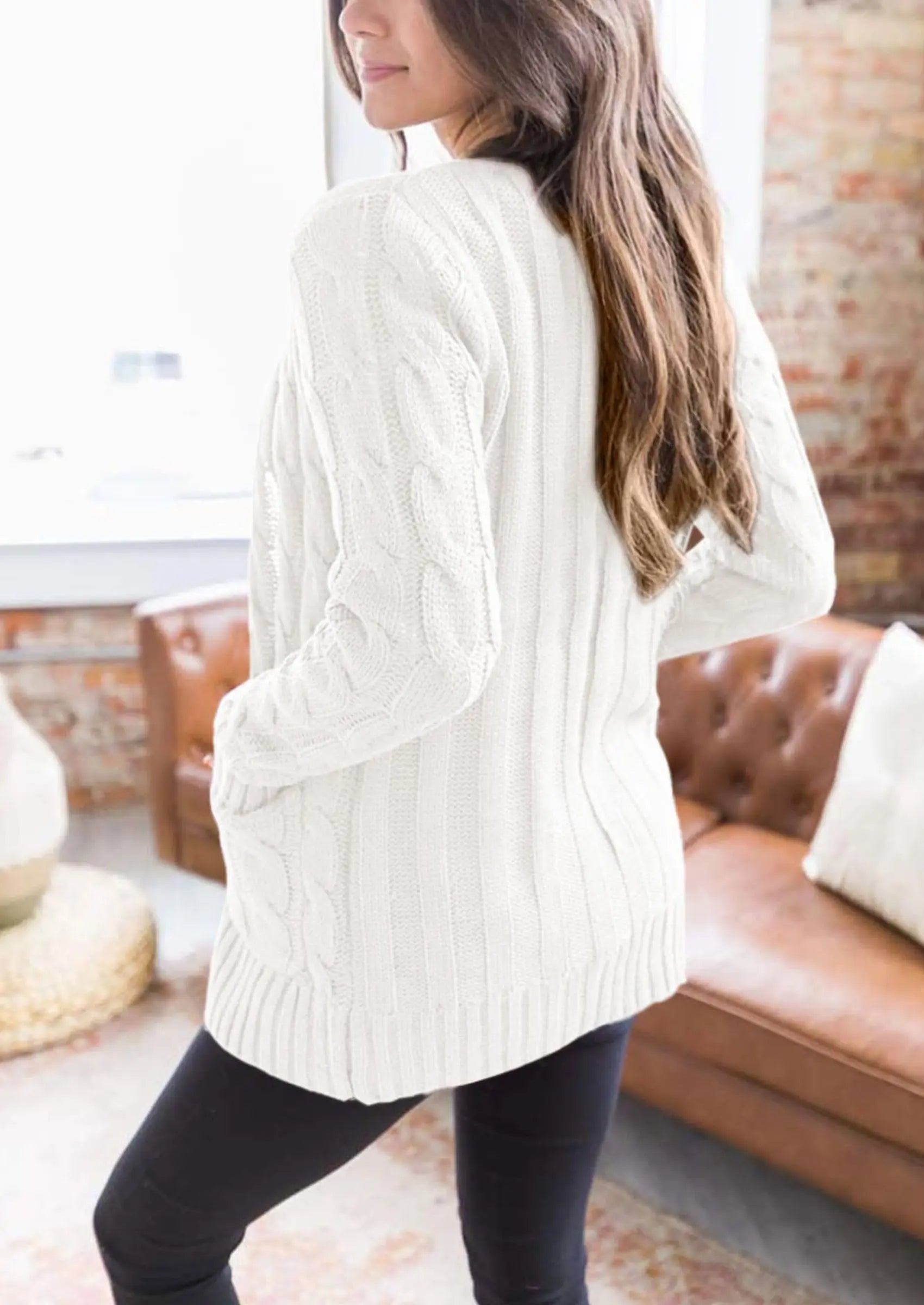 PRETTYGARDEN Women's Open Front Cardigan Sweaters Fall Fashion Button Down Cable Knit Chunky Winter Outerwear Coats PRETTYGARDEN