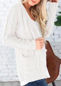 PRETTYGARDEN Women's Open Front Cardigan Sweaters Fall Fashion Button Down Cable Knit Chunky Winter Outerwear Coats PRETTYGARDEN