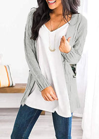 PRETTYGARDEN Women's Open Front Cardigan Sweaters Fall Fashion Button Down Cable Knit Chunky Winter Outerwear Coats PRETTYGARDEN