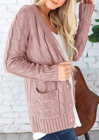 PRETTYGARDEN Women's Open Front Cardigan Sweaters Fall Fashion Button Down Cable Knit Chunky Winter Outerwear Coats PRETTYGARDEN