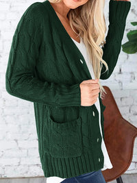 PRETTYGARDEN Women's Open Front Cardigan Sweaters Fall Fashion Button Down Cable Knit Chunky Winter Outerwear Coats PRETTYGARDEN