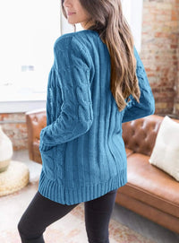 PRETTYGARDEN Women's Open Front Cardigan Sweaters Fall Fashion Button Down Cable Knit Chunky Winter Outerwear Coats PRETTYGARDEN