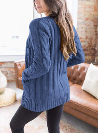 PRETTYGARDEN Women's Open Front Cardigan Sweaters Fall Fashion Button Down Cable Knit Chunky Winter Outerwear Coats PRETTYGARDEN